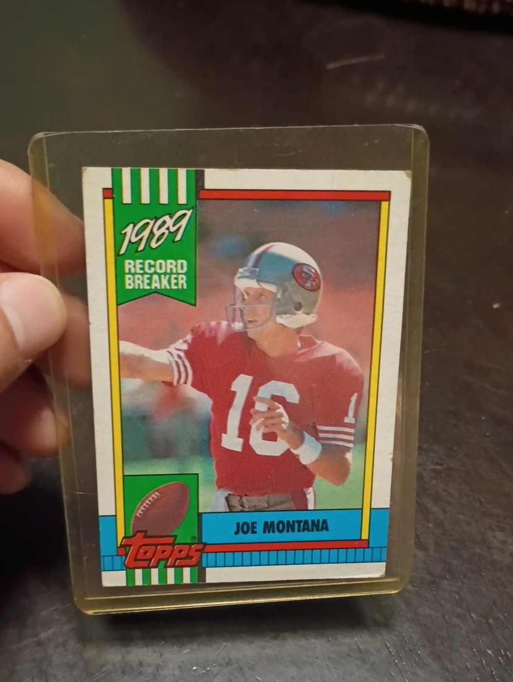 Joe Montana 1990 Topps 1989 Record Breaker NFL Sports Card Trading Cards